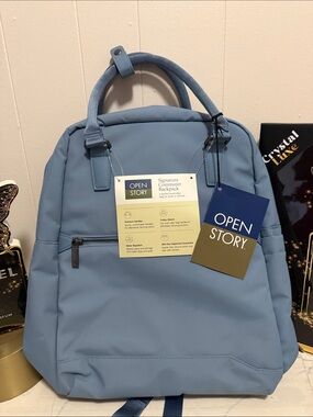 Open Story Dusty Blue Women's Signature Commuter Backpack